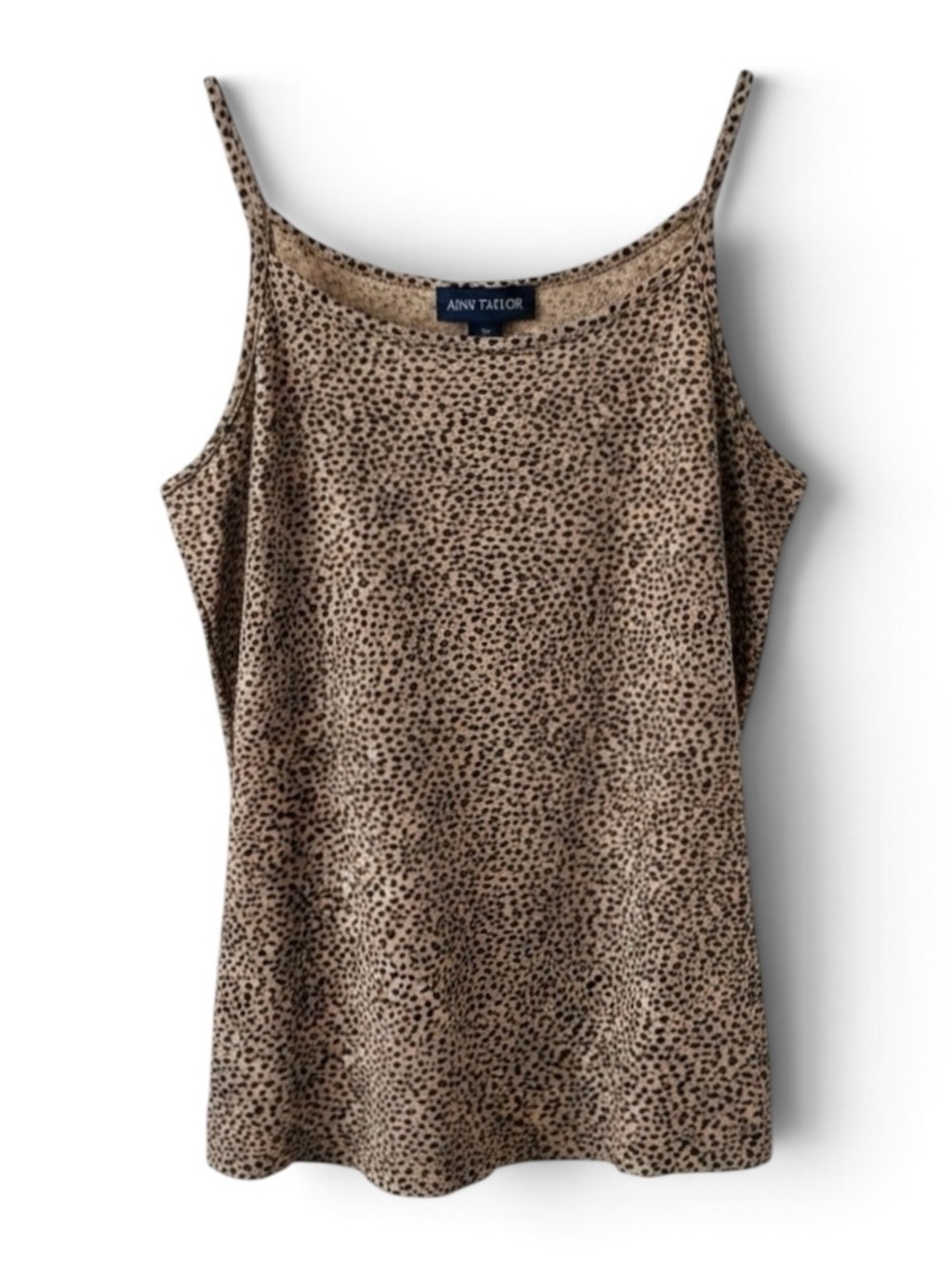 Ann Taylor Tan and Black Leopard Print Spaghetti Strap Camisole Size XS